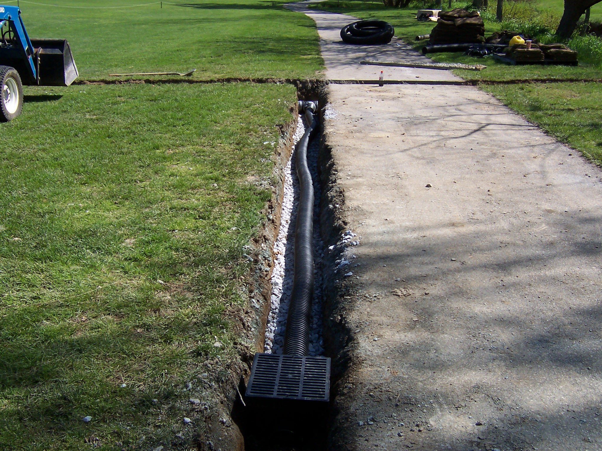 Cart path drain