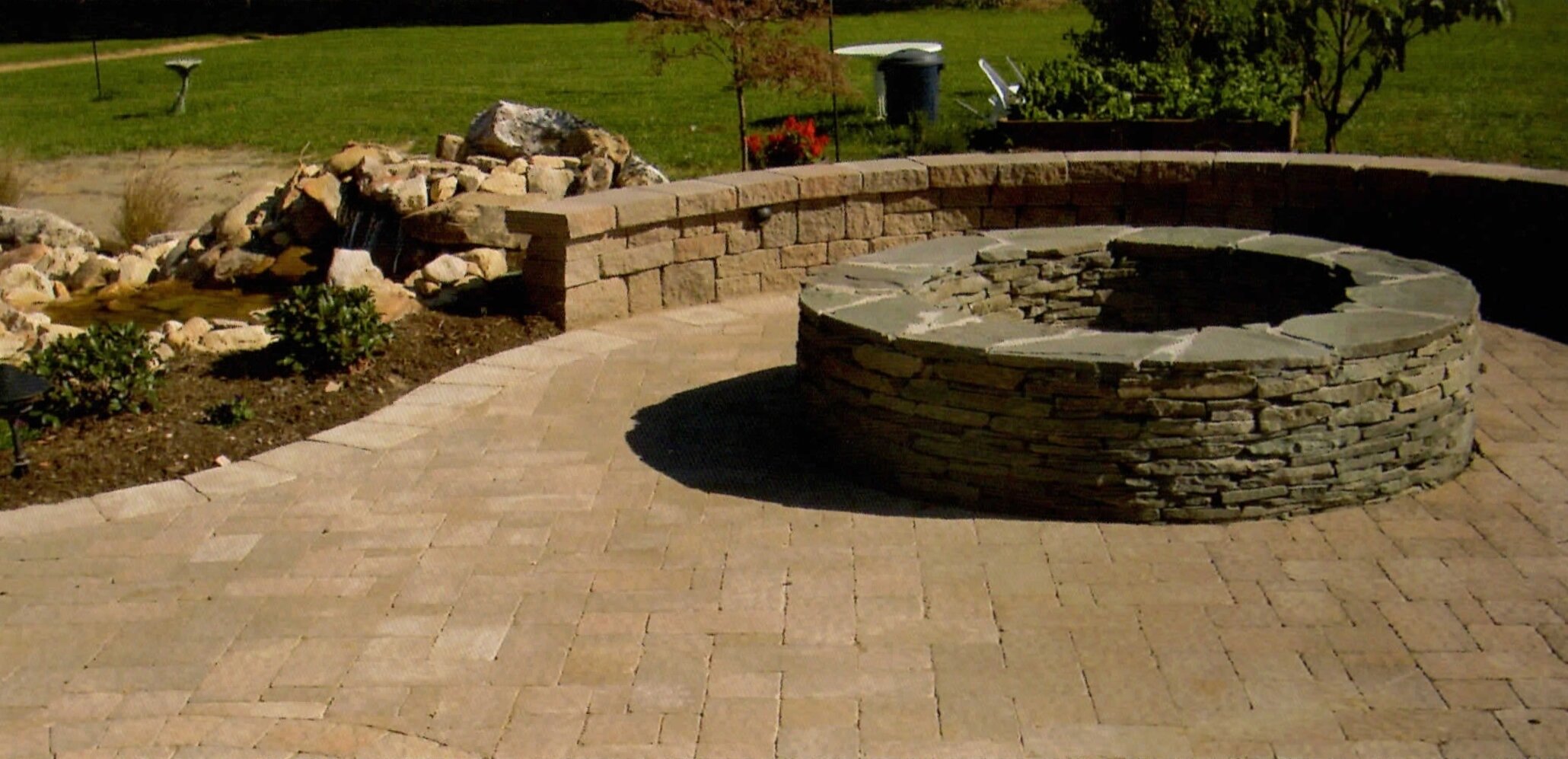 Patio with firepit