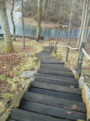 Railroad tie steps